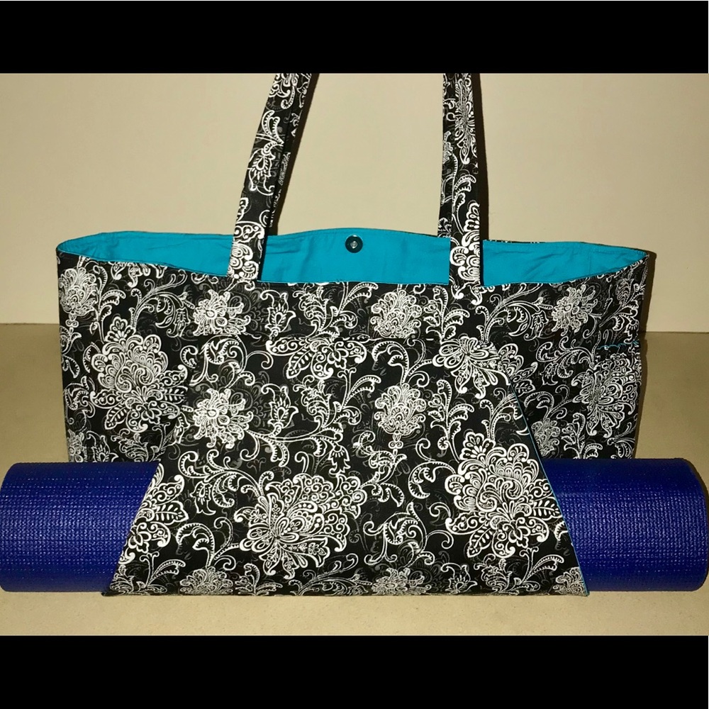 Handmade yoga tote bag